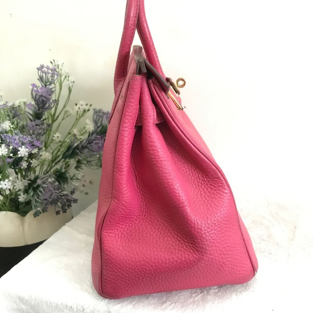 Hermes Birkin Handbag Rose Pourpre Togo With Gold Hardware 32 Pink - Picture 2 of 12